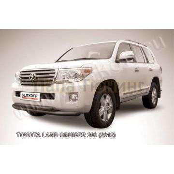 Защита переднего бампера d76+d57 двойная черная Toyota LAND CRUISER 200 2012-2015 Защита переднего бампера d76+d57 двойная черная Toyota LAND CRUISER 200 2012-2015