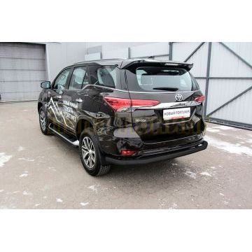 Защита заднего бампера d76 длинная черная Toyota FORTUNER II ПОКОЛЕНИЕ 2015- Защита заднего бампера d76 длинная черная Toyota FORTUNER II ПОКОЛЕНИЕ 2015-