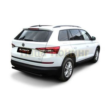 Защита заднего бампера D57 черная Skoda Kodiaq 2016-2021 Защита заднего бампера D57 черная Skoda Kodiaq 2016-2021