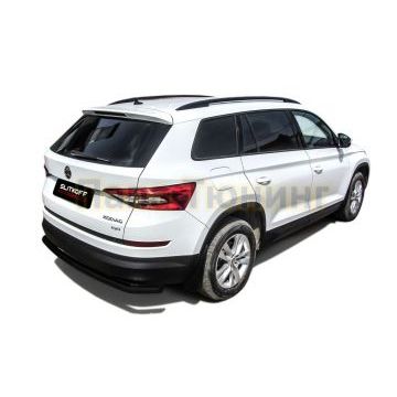 Защита заднего бампера D57 с гибами черная Skoda Kodiaq 2016-2021 Защита заднего бампера D57 с гибами черная Skoda Kodiaq 2016-2021