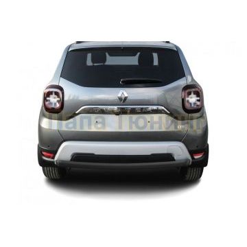 Защита заднего бампера d57 черная Renault Duster 2021-
