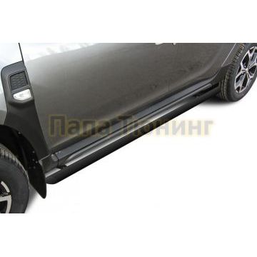 Защита порогов d57 труба черная Renault Duster 2021- Защита порогов d57 труба черная Renault Duster 2021-