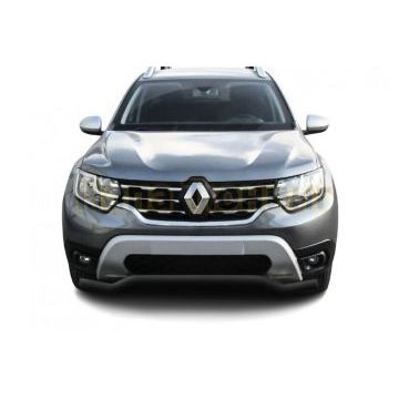 Защита переднего d57 бампера "волна" черная Renault Duster 2021-