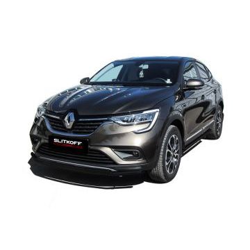 Защита переднего бампера D42+D32 двойная черная Renault ARKANA 2019- Защита переднего бампера D42+D32 двойная черная Renault ARKANA 2019-