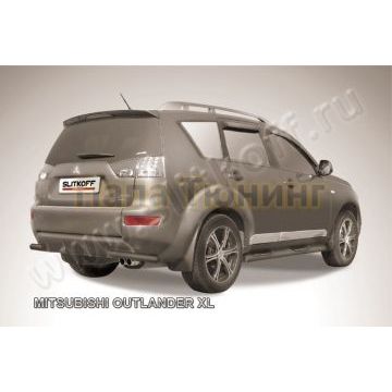 Уголки d57 черные Mitsubishi OUTLANDER XL 2005-2009