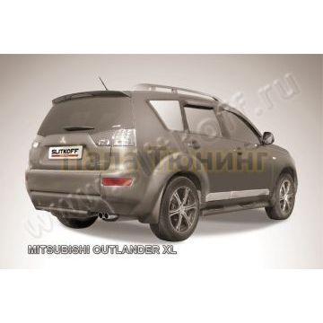 Защита заднего бампера d57 черная Mitsubishi OUTLANDER XL 2005-2009