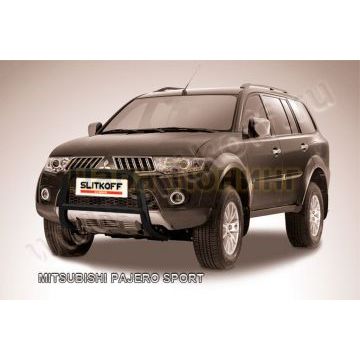 Кенгурятник d57 низкий черные Mitsubishi PAJERO SPORT 2004-2008 Кенгурятник d57 низкий черные Mitsubishi PAJERO SPORT 2004-2008