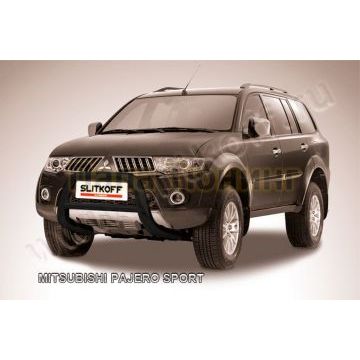 Кенгурятник d76 низкий черные Mitsubishi PAJERO SPORT 2004-2008 Кенгурятник d76 низкий черные Mitsubishi PAJERO SPORT 2004-2008