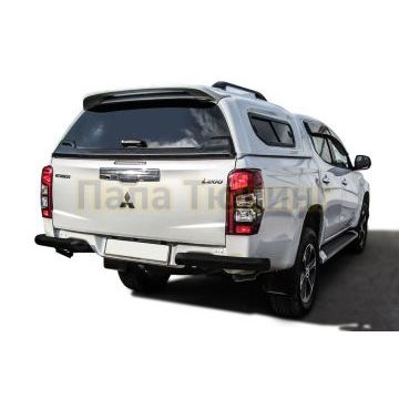 Уголки d76, без бампера черные Mitsubishi L-200 2018- Уголки d76, без бампера черные Mitsubishi L-200 2018-