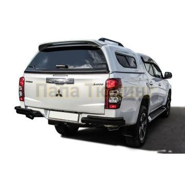 Уголки d76+d42, без бампера черные Mitsubishi L-200 2018- Уголки d76+d42, без бампера черные Mitsubishi L-200 2018-