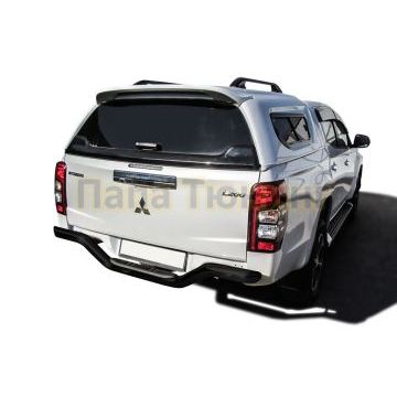 Защита заднего бампера d76 "волна" с проступью, без бампера черная Mitsubishi L-200 2018- Защита заднего бампера d76 "волна" с проступью, без бампера черная Mitsubishi L-200 2018-