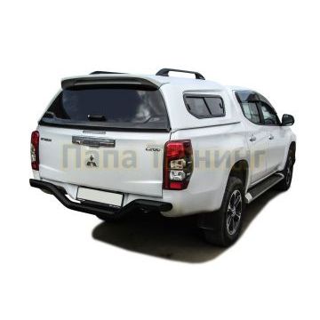 Защита заднего бампера d76 "волна", без бампера черная Mitsubishi L-200 2018- Защита заднего бампера d76 "волна", без бампера черная Mitsubishi L-200 2018-