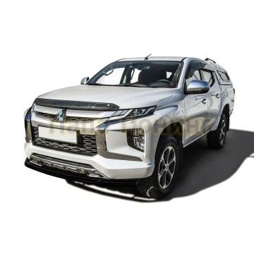 Защита переднего бампера d57+d42 двойная черная Mitsubishi L-200 2018- Защита переднего бампера d57+d42 двойная черная Mitsubishi L-200 2018-