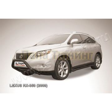 Кенгурятник d76 низкий "мини" черные Lexus RX-350 2008-2012
