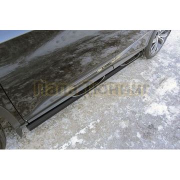 Защита порогов d76 труба с проступями черная Lexus RX-350 IV поколение 2015-2019 Защита порогов d76 труба с проступями черная Lexus RX-350 IV поколение 2015-2019