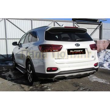 Защита заднего бампера D57 черная Kia SORENTO Prime 2017-2020 Защита заднего бампера D57 черная Kia SORENTO Prime 2017-2020