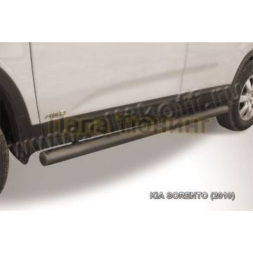 Защита порогов d76 труба черная Kia SORENTO 2009-2012 Защита порогов d76 труба черная Kia SORENTO 2009-2012