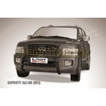 Кенгурятник d76 низкий черные Infiniti QX-56 2004-2010