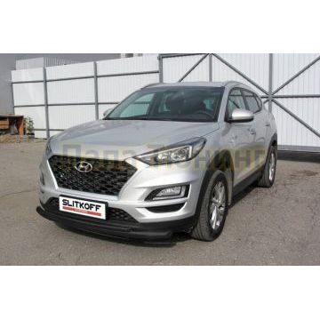 Защита переднего бампера d57+d42 двойная черная Hyundai Tucson Turbo 2018-2021 Защита переднего бампера d57+d42 двойная черная Hyundai Tucson Turbo 2018-2021