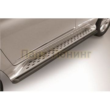 Защита штатного порога d57 черная Haval H9 2017-2024 Защита штатного порога d57 черная Haval H9 2017-2024