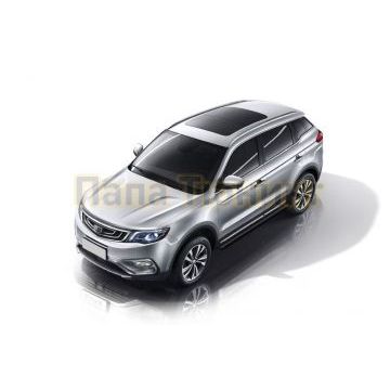 Защита штатного порога d57 черная Geely Atlas 2016-2024