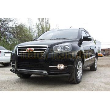 Защита переднего бампера d57 "волна" черная Geely Emgrand X7 2016-2019