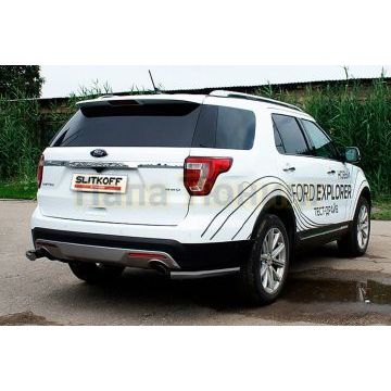 Уголки d57 черные Ford EXPLORER 2015-2018
