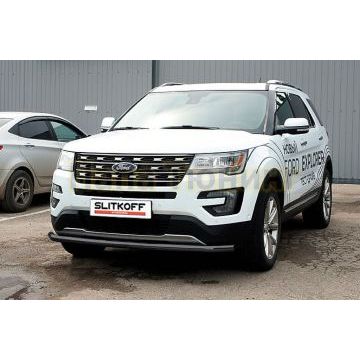 Защита переднего бампера d57 черная Ford EXPLORER 2015-2018 Защита переднего бампера d57 черная Ford EXPLORER 2015-2018