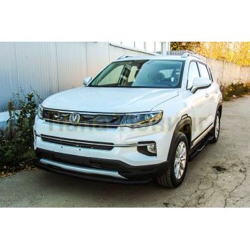 Защита переднего бампера d57 черная Changan CS35 PLUS 2018-2023