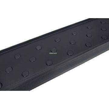 Пороги алюминиевые "Standart Black" 1800 черные Slitkoff для Mitsubishi L-200 2018-