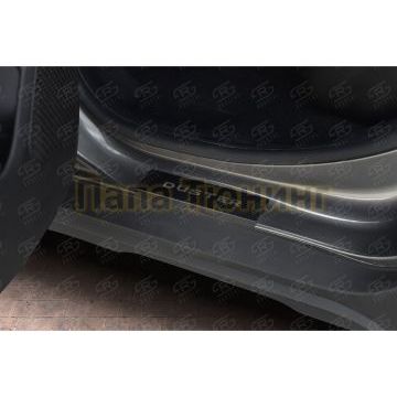 Накладки на пороги RUSSTAL (нерж.,карбон,надпись) для Renault Duster 2021-