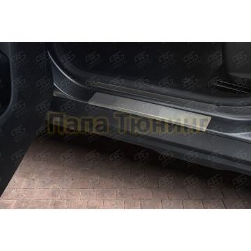 Накладки на пороги RUSSTAL (нерж.,шлиф) для Renault Duster 2021-