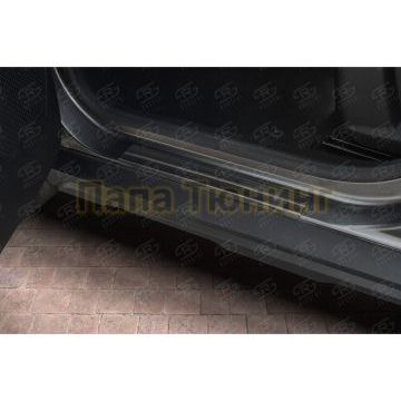 Накладки на пороги RUSSTAL (нерж., зеркало) для Renault Duster 2021-