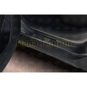 Накладки на пороги RUSSTAL (нерж., зеркало) для Renault Duster 2021-