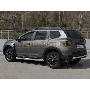 Защита заднего бампера d57 дуга для Renault Duster 2021-