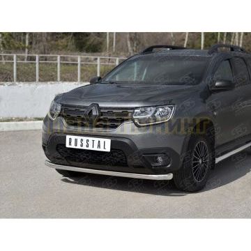 Защита переднего бампера d57 секции для Renault Duster 2021-