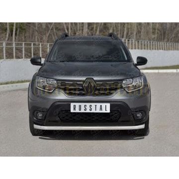 Защита переднего бампера d57 секции для Renault Duster 2021-