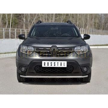 Защита переднего бампера d42 секции для Renault Duster 2021-
