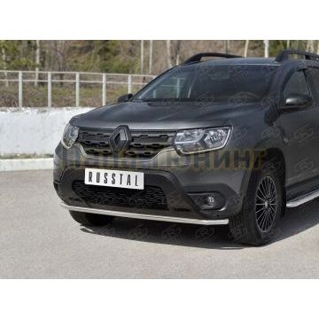 Защита переднего бампера d42 секции для Renault Duster 2021-