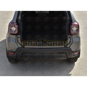 Накладка на задний бампер RUSSTAL (нерж.,шлиф) для Renault Duster 2021-