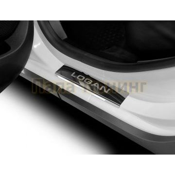 Накладки порогов (4 шт.) нержавеющая сталь AutoMax для Renault Logan 2014-