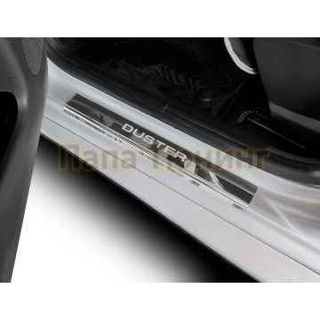 Накладки порогов (4 шт.) нержавеющая сталь AutoMax для Renault Duster 2010-2020