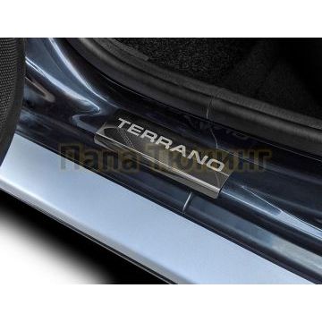 Накладки порогов (4 шт.) нержавеющая сталь AutoMax для Nissan Terrano 2014-