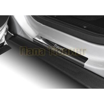 Накладки порогов (4 шт.) нержавеющая сталь AutoMax для Lada Niva Travel 2021-