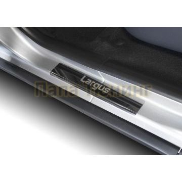 Накладки порогов (4 шт.) нержавеющая сталь AutoMax для Lada Largus 2012-