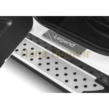 Накладки порогов (4 шт.) нержавеющая сталь AutoMax для Lada 4x4 5-дверн. 1995-