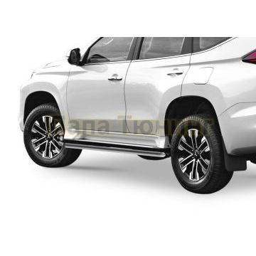 Защита штатного порога Rival d42 для Mitsubishi Pajero Sport 2021-
