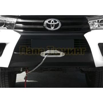 Кронштейн лебедки в штатный бампер Сталь RIVAL для Toyota Hilux (кроме Exclusive) 2015-2020, 2021-
