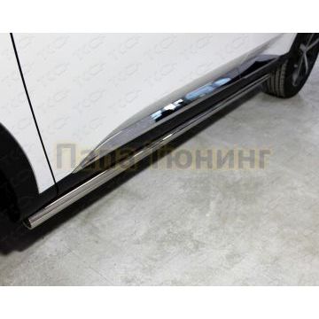 Пороги труба 60,3 мм ТСС для Haval F7 4WD 2022-