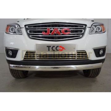 Защита передняя нижняя (овальная) 75х42 мм для JAC T6 (4WD) 2.0T (бенз) 2021-